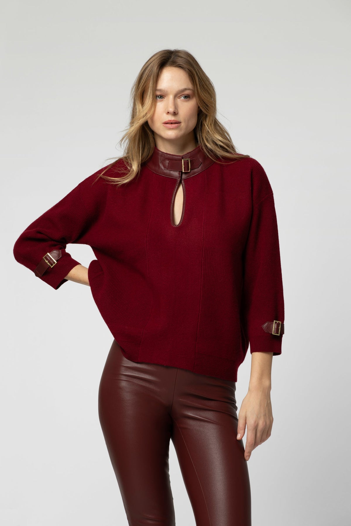 PULLOVER H26PURA Bordeaux