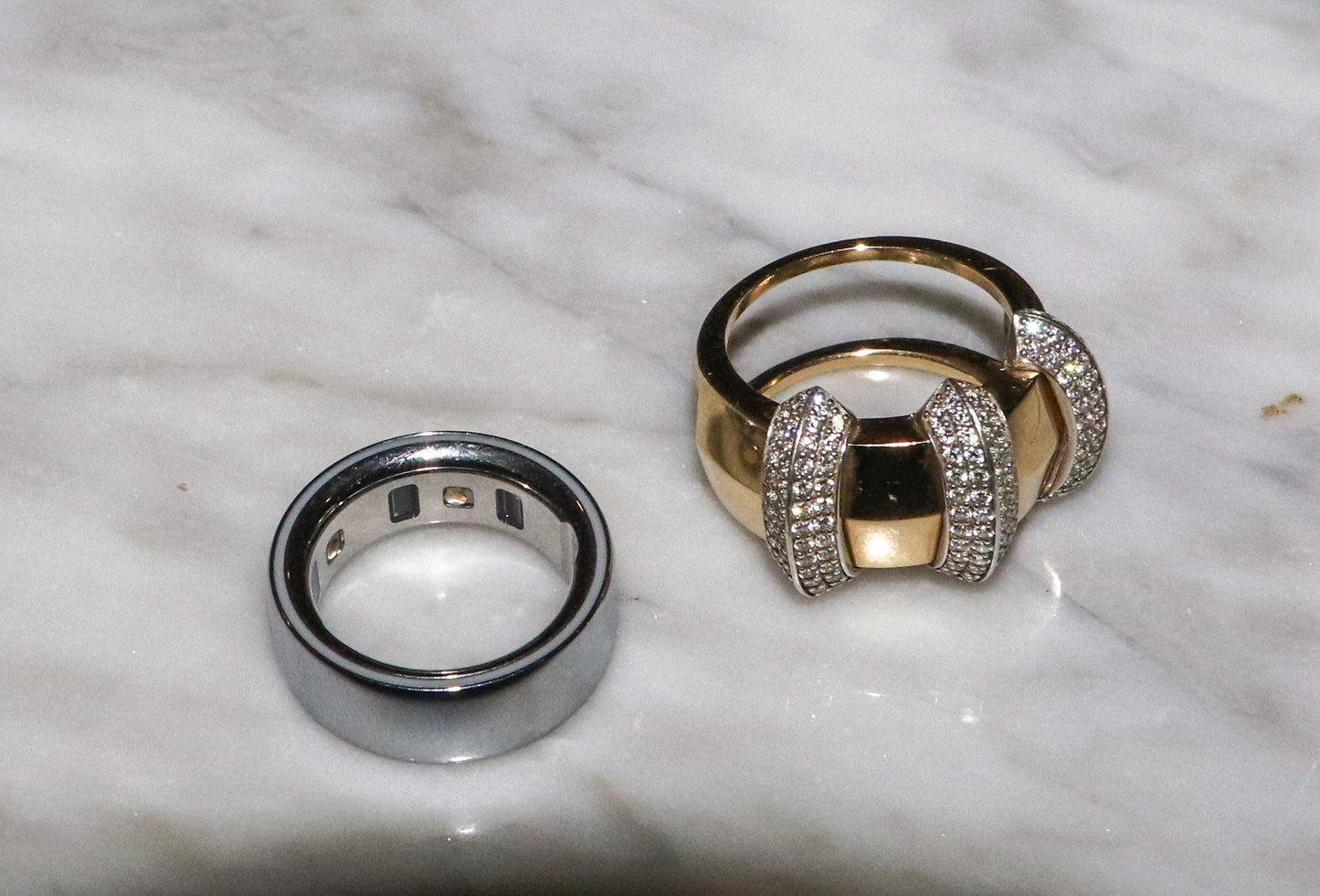 Triple Threat Crescent Oura Ring Sleeve